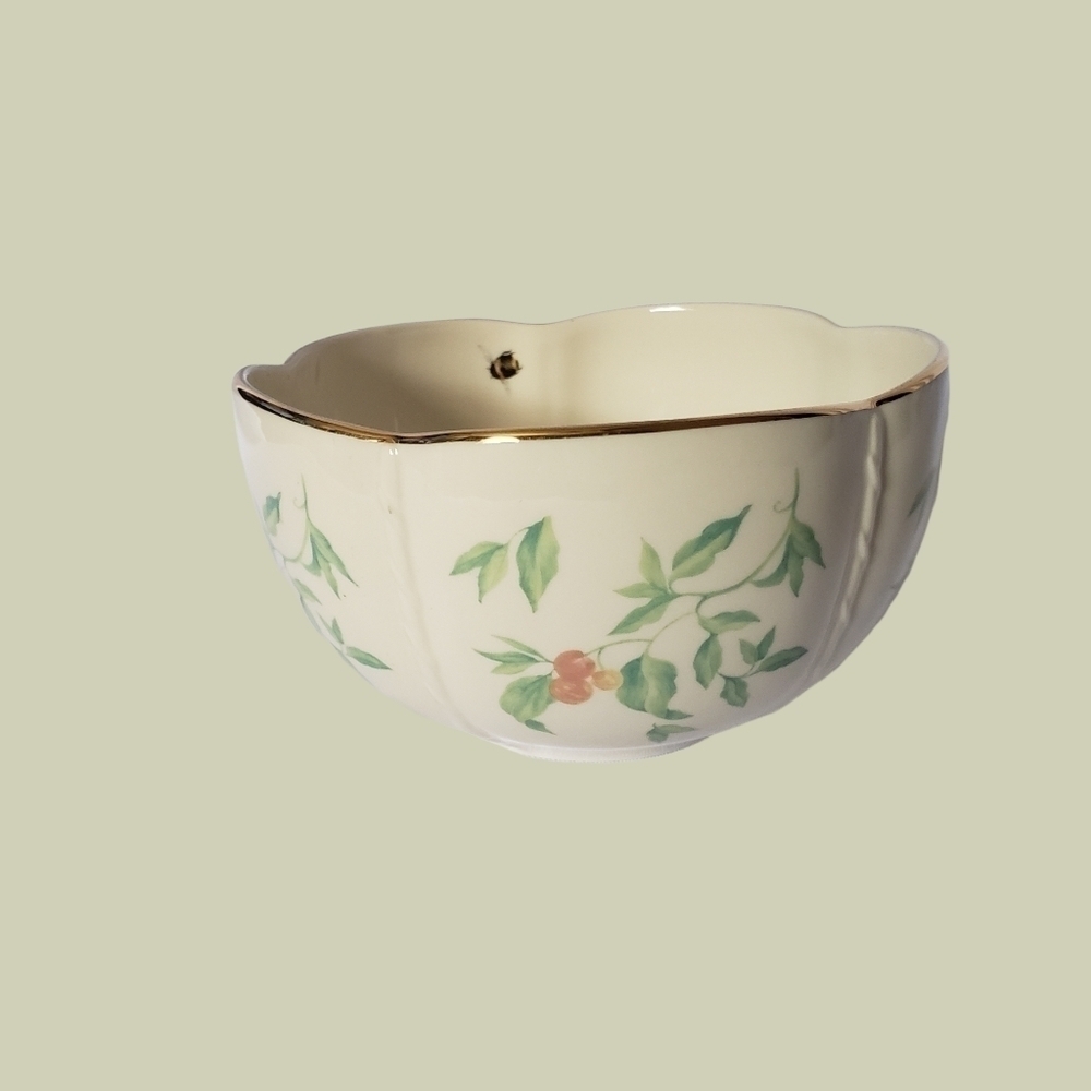 Lenox morningside cottage floral bowl ivory